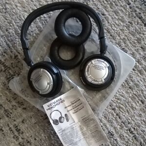 Wireless Silver and Black Headphones - Connector Cable Not Included